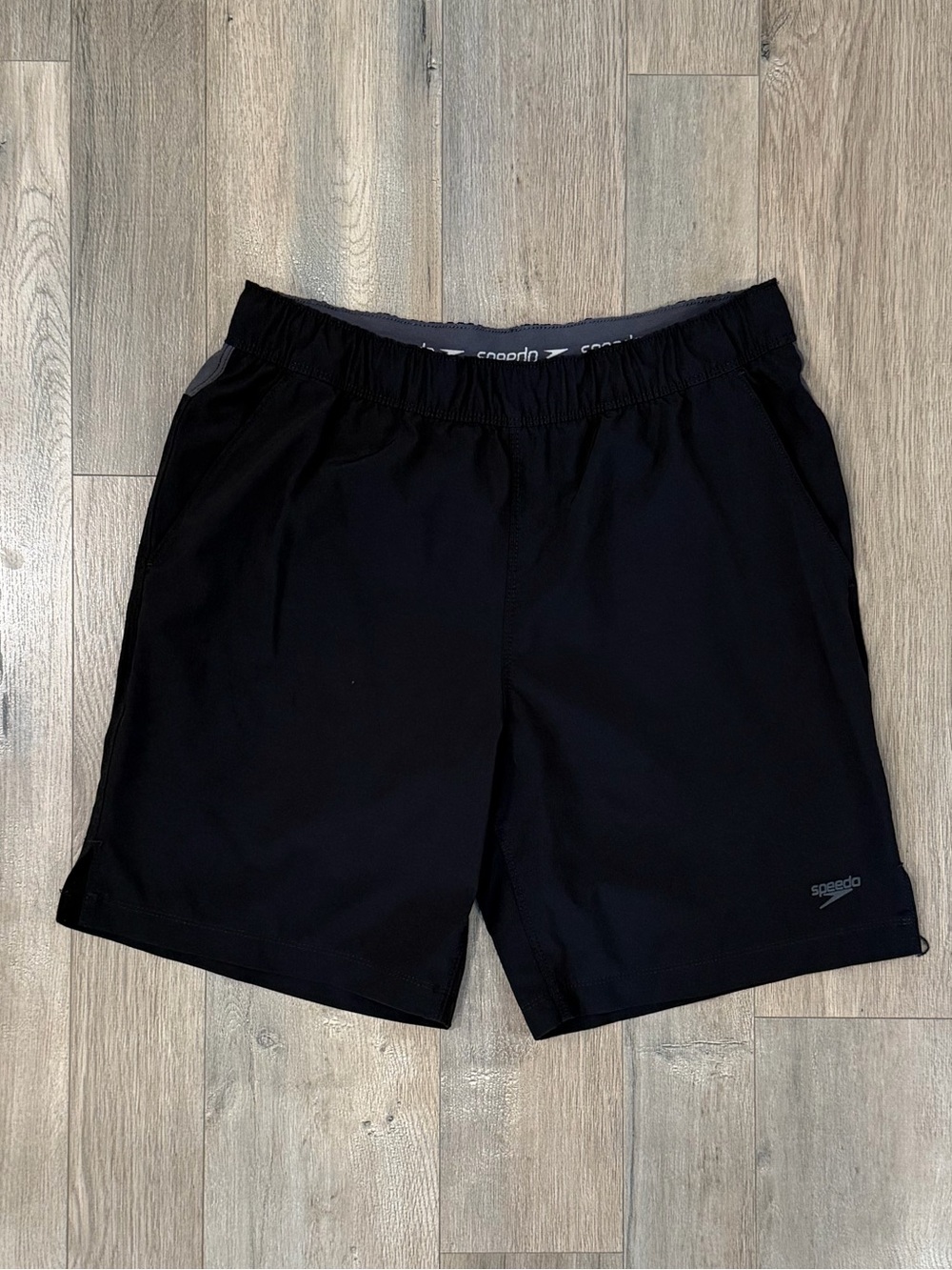 Speedo Men's Black Athletic Swim Shorts
